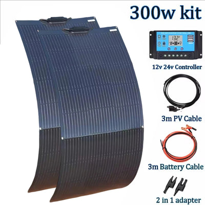 Panneau Solaire Flexible 12V ETFE et PET 95W à 400W