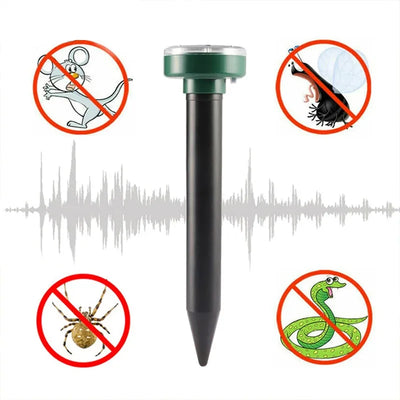 Répulsif Solaire Ultrason Anti-Taupes et Rongeurs à Vibration