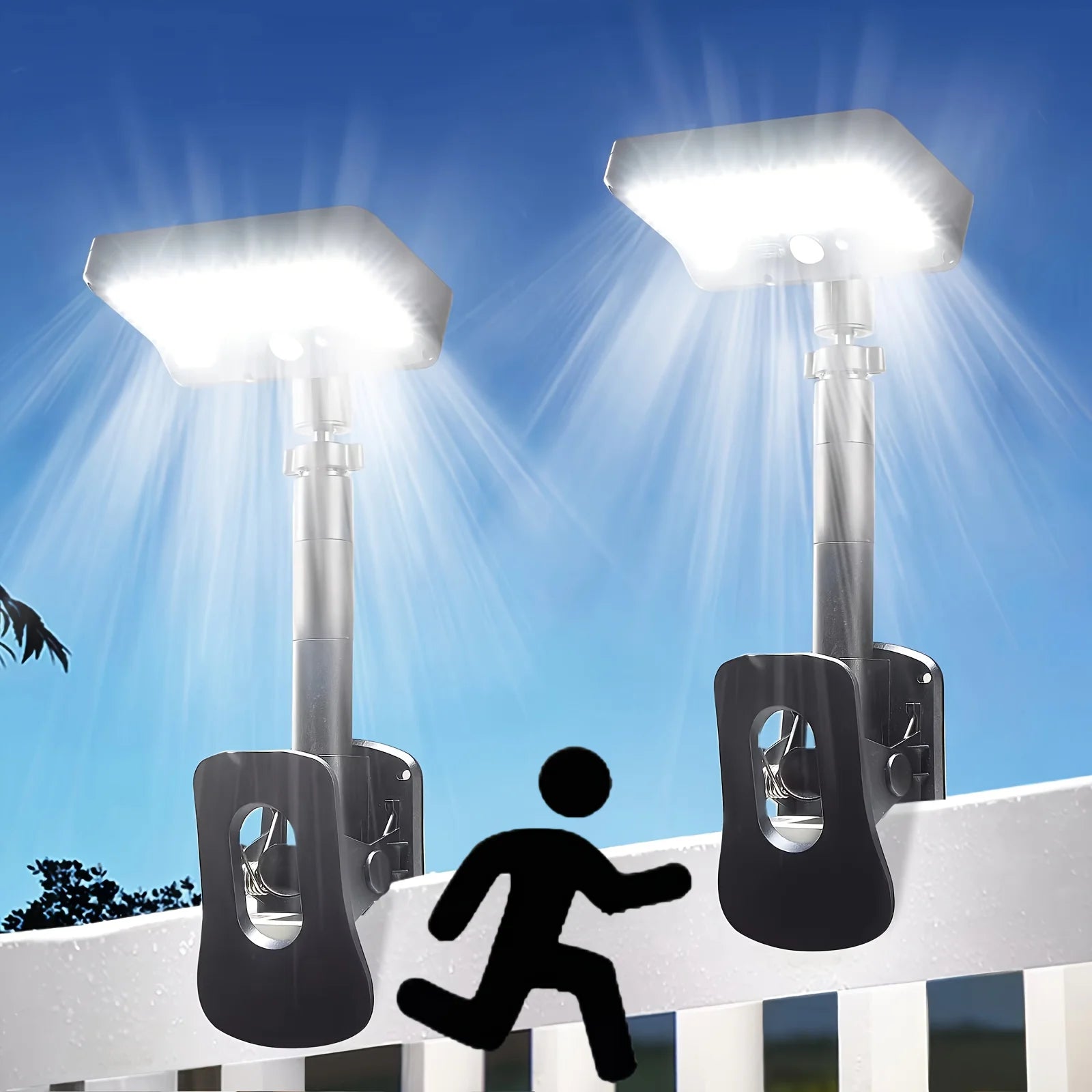 Lampe Solaire à Clipser Extérieur Détecteur de Mouvement 92 LED