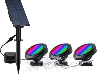 Projecteur Solaire Submersible Bassin Piscine RGB IP68