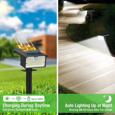 Spot Solaire 62 LED Détecteur Mouvement 3 Modes Jardin