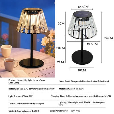 Lampe Solaire de Jardin Design pour Pelouse et Terrasse