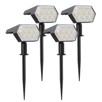Spot Solaire Extérieur 92 LED 2 en 1 à Planter ou Fixer