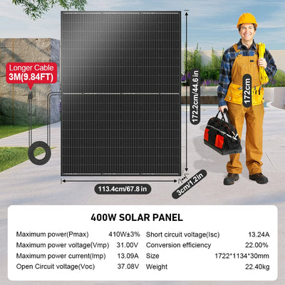 Panneau Solaire Rigide Monocristallin 800W