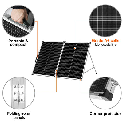 Panneau Solaire Pliable Dokio 100W 160W 200W pour Camping-Car