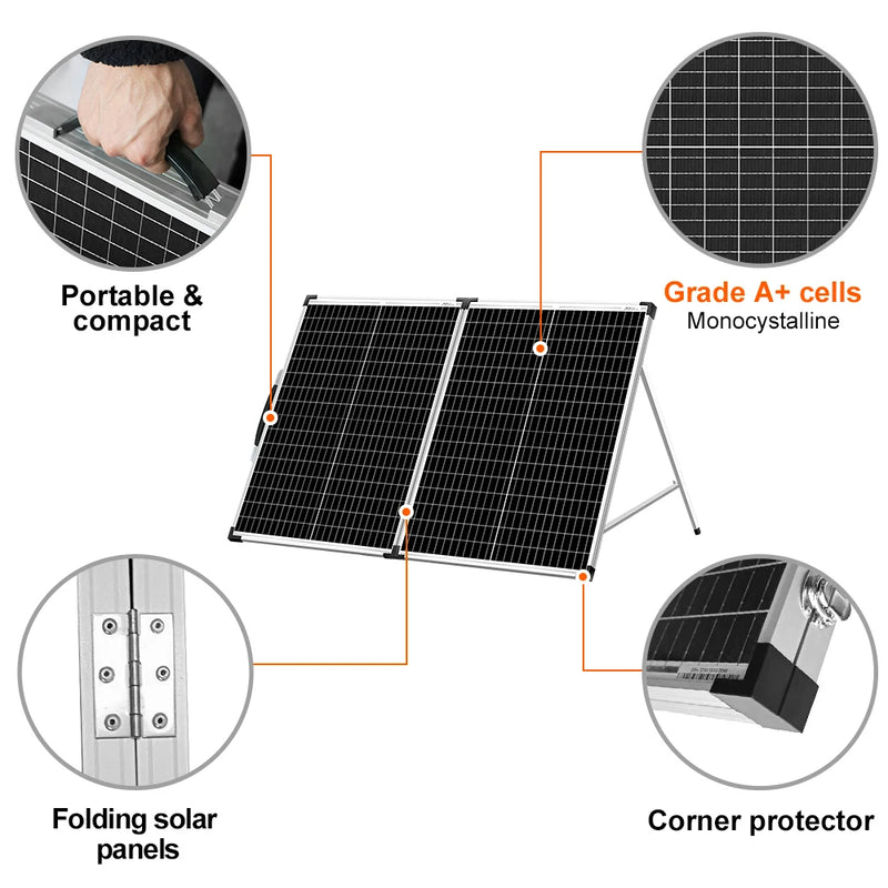 Panneau Solaire Pliable Dokio 100W 160W 200W pour Camping-Car