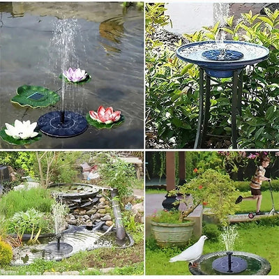 Fontaine Solaire Flottante 16 cm à 8 Buses pour Jardin