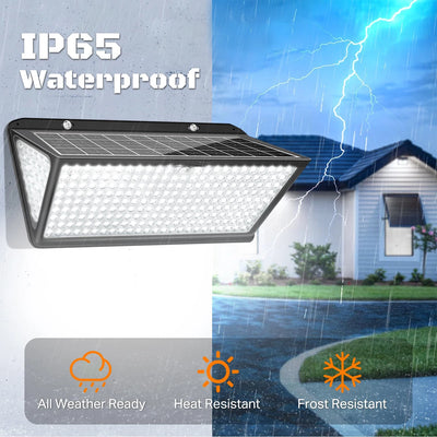 Projecteur Solaire Mural 258 LED Détecteur Mouvement IP65