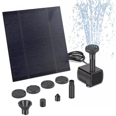 Kit Fontaine Solaire pour Petit Bassin avec Buses Interchangeables