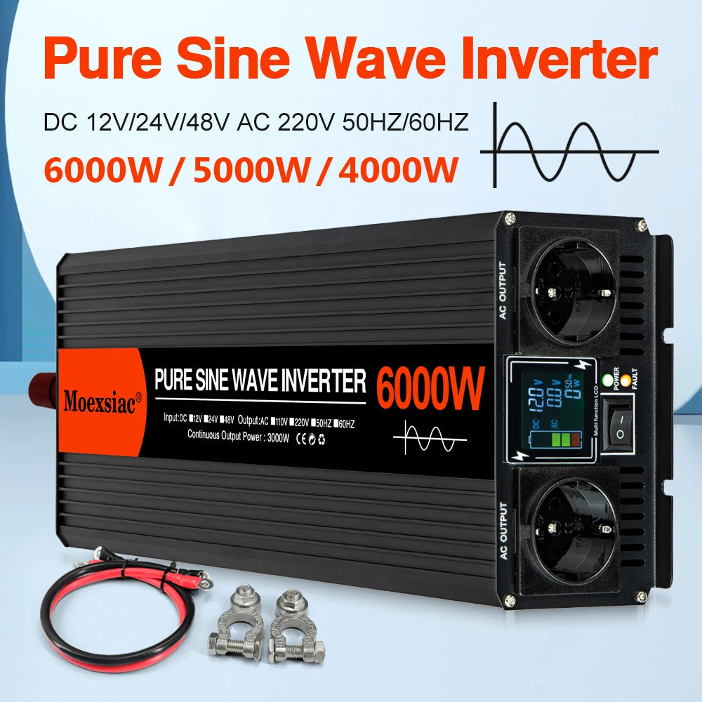 Convertisseur Solaire Onde Pure 6000W 12V/24V/48V