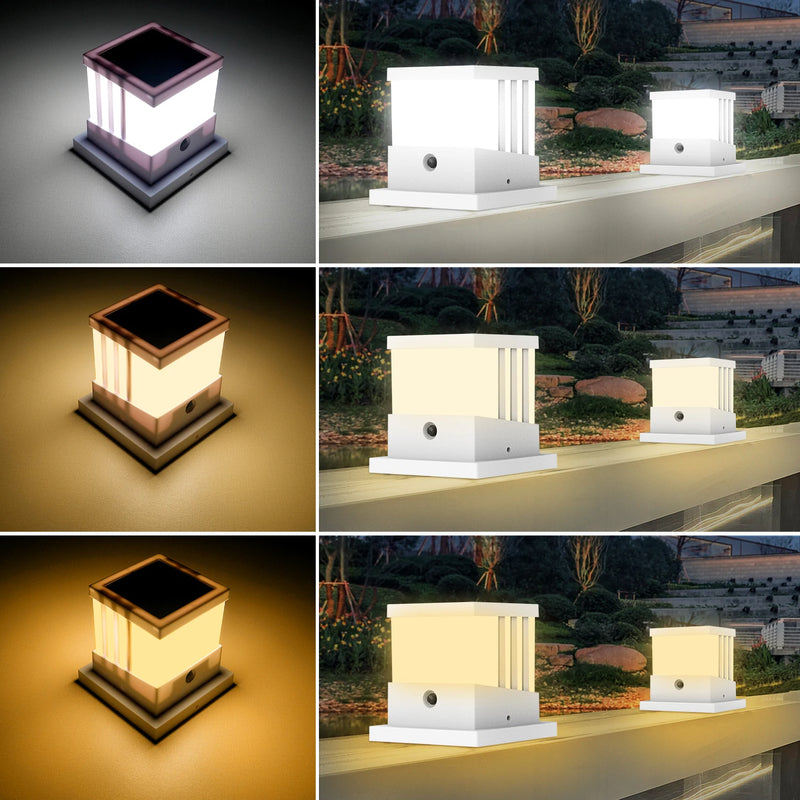 Lampe Solaire Poteau Clôture et Pilier LED 3000K 6000K
