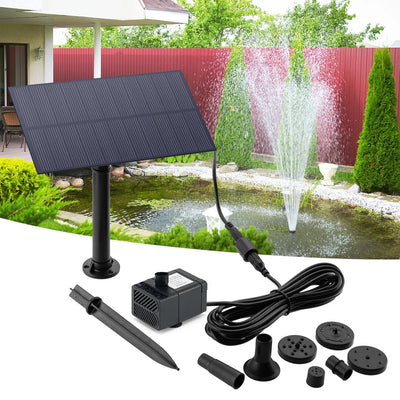 Fontaine Solaire sur Piquet 5W de Jardin