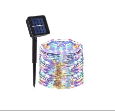 Guirlande Solaire Fil de Cuivre 8 Modes Étanche Noël