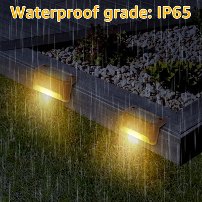 Lampes Solaires d'Escalier Extérieur IPX65, Pack 1 à 16 Pièces, Noir ou Marron