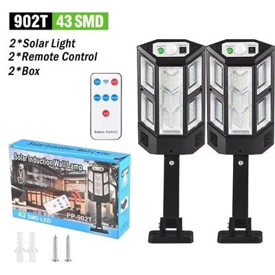 Lampe Solaire Extérieure Puissante avec Détecteur de Mouvement 4 Modes IP65