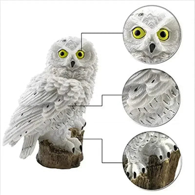 Lampe Solaire Hibou LED Étanche Décoration de Noël