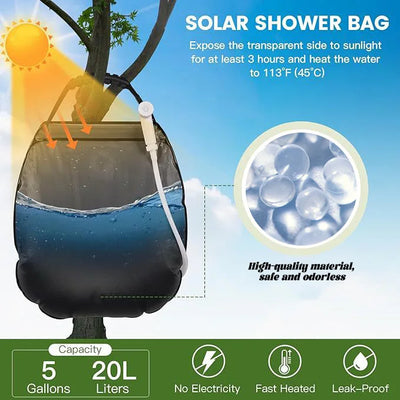 Sac de Douche Solaire 20L avec Tuyau
