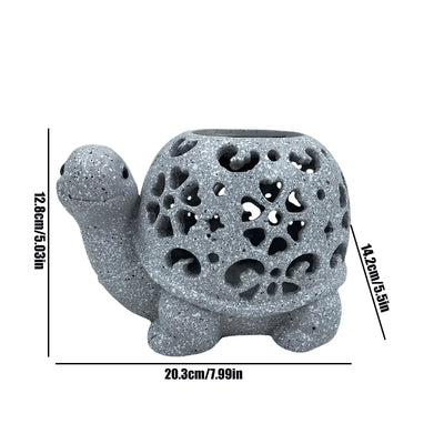 Statue Solaire Tortue Lumineuse Décoration de Jardin