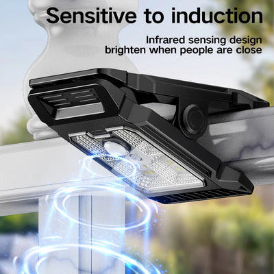Lampe Solaire Jardin Détecteur Mouvement Clip Pelouse