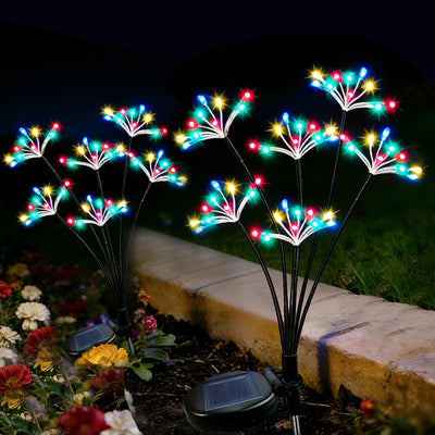 Lampe Solaire Encastrable Motif Floral Jardin Allée