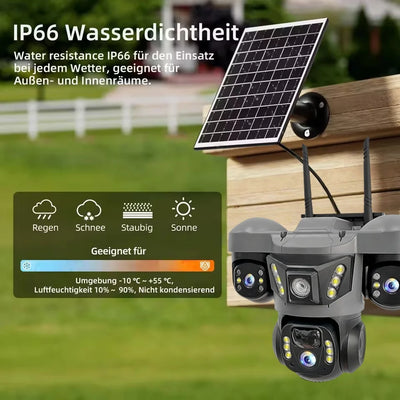 Caméra Solaire 4G Extérieure Triple Objectif - vue 5