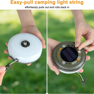 Guirlande Solaire LED Double Camping Étanche IP65 USB-C
