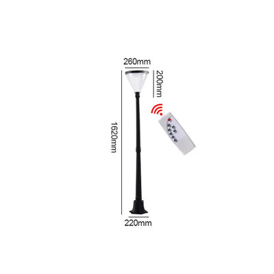 Hauteurs disponibles du lampadaire solaire de jardin LED