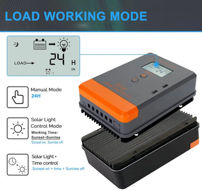 Régulateur de Charge Solaire MPPT 12V 24V - vue 5