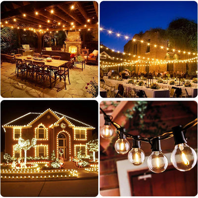 Guirlande Solaire Extérieur G40 Ampoules LED Étanche IP65