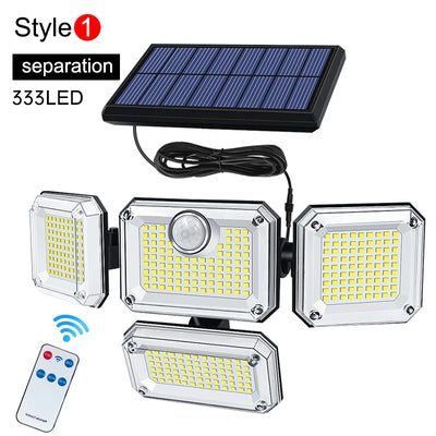 Projecteur Solaire 20W 122 LED Tête Réglable IP65 Extérieur
