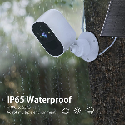 Caméra Solaire WiFi 1080P Étanche Détection Humaine PIR