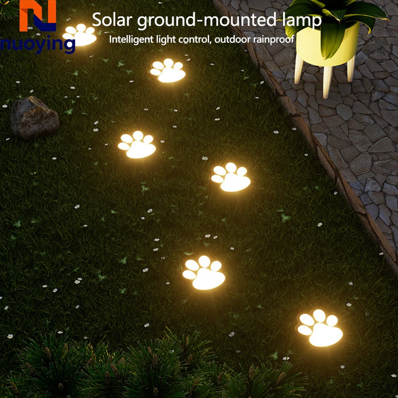 Lampe solaire LED en forme de patte de chien pour jardin