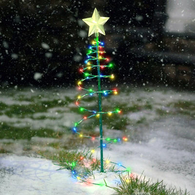Ornement Solaire d'Arbre de Noël LED Étanche pour Jardin