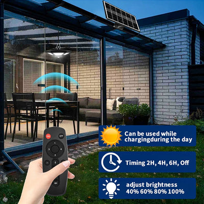 Lampe Solaire Suspendue avec Télécommande 180 LED Détecteur de Mouvement