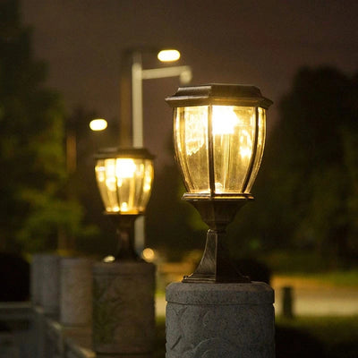 Lampe Solaire de Poteau Étanche Pilier Jardin - vue 5