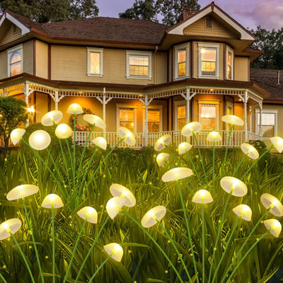 Lampe Solaire Champignon Jardin LED Double Mode Étanche
