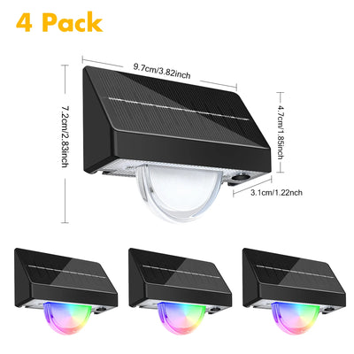 Lampe Solaire d'Escalier LED RGB Couleur Changeante Marches