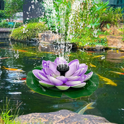 Fontaine Solaire Flottante Lotus 1,5 W à 6 Buses