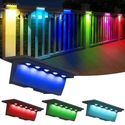 Lampe Solaire Escalier RGB LED Étanche IP65 Marche Extérieur