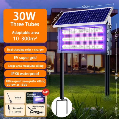 Lampe Solaire Anti-Moustique LED Carrée Grande Puissance Jardin
