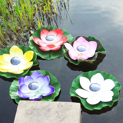 Lampe Solaire Flottante Fleur de Lotus pour Piscine et Étang