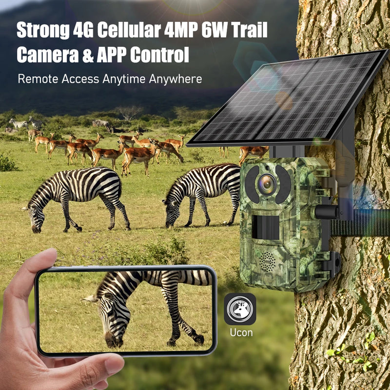 Caméra Solaire 4G de Chasse Vision Nocturne – surveillance extérieure jour et nuit