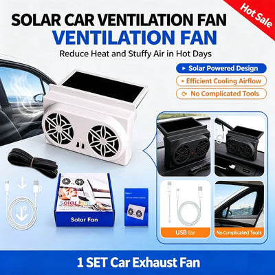 Ventilateur Solaire Portable d'Échappement pour Voiture