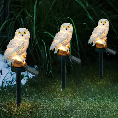 Lampe Solaire Hibou LED Étanche pour Jardin