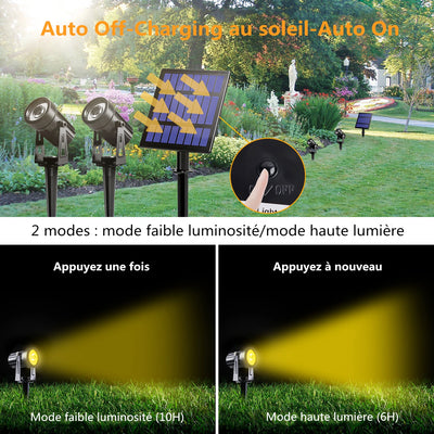 Projecteur Solaire LED Aluminium IP65 Paysage Jardin Extérieur