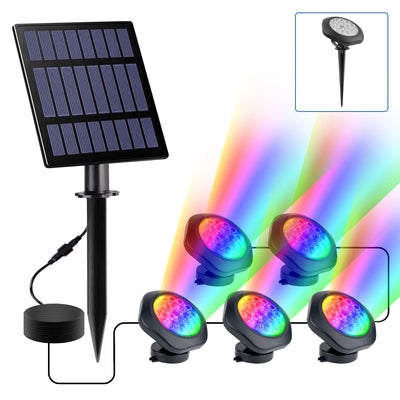 Spot Solaire Sous-Marin LED RGB Étanche Piscine Fontaine Bassin
