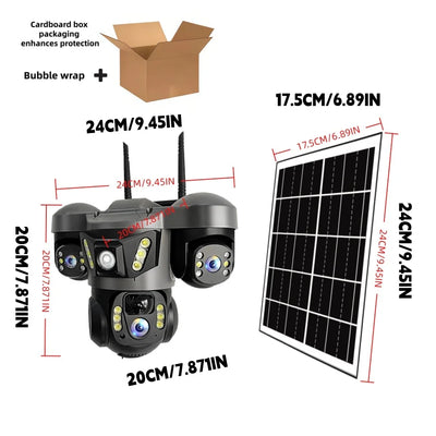 Caméra Solaire 4G Extérieure Triple Objectif - vue 6