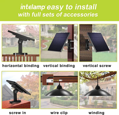 Lampe Solaire Suspendue 4000mAh Télécommande Jour Nuit