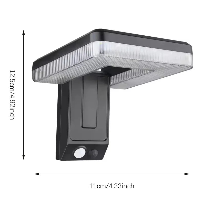 Applique Murale Solaire Détecteur de Mouvement Tête Pliable IP65