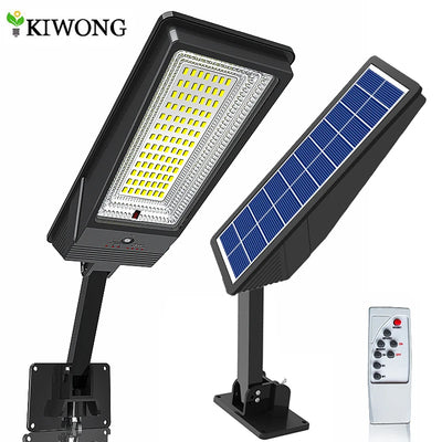 Lampadaire Solaire 60 ou 138 LED Télécommande Détecteur